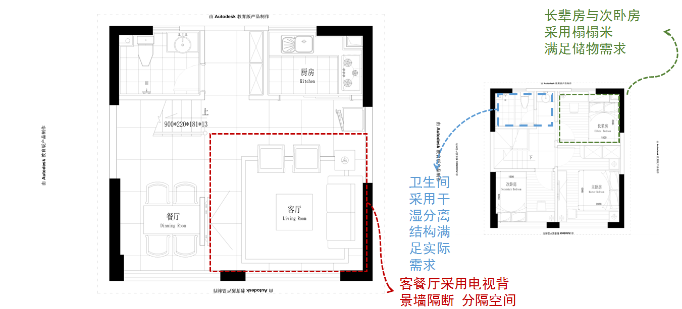 【不凡設(shè)計】聯(lián)發(fā)君領(lǐng)綬溪全戶型案例解析（9#54㎡戶型）